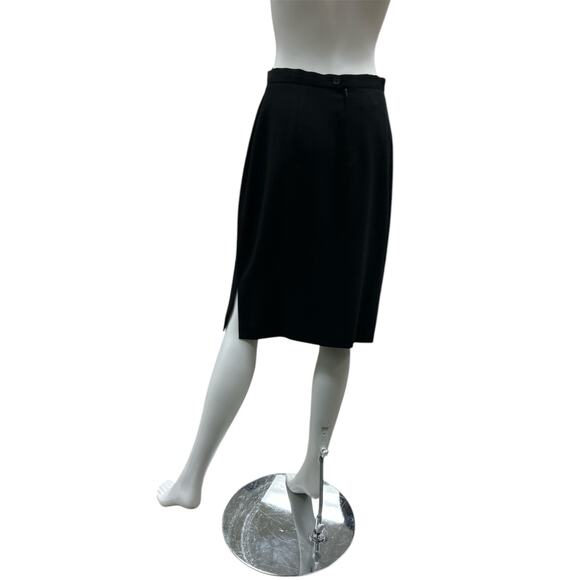 Giorgio Armani Le Collezioni Skirt Women’s Size 10 Pencil Style Side Slit Black - Picture 1 of 3
